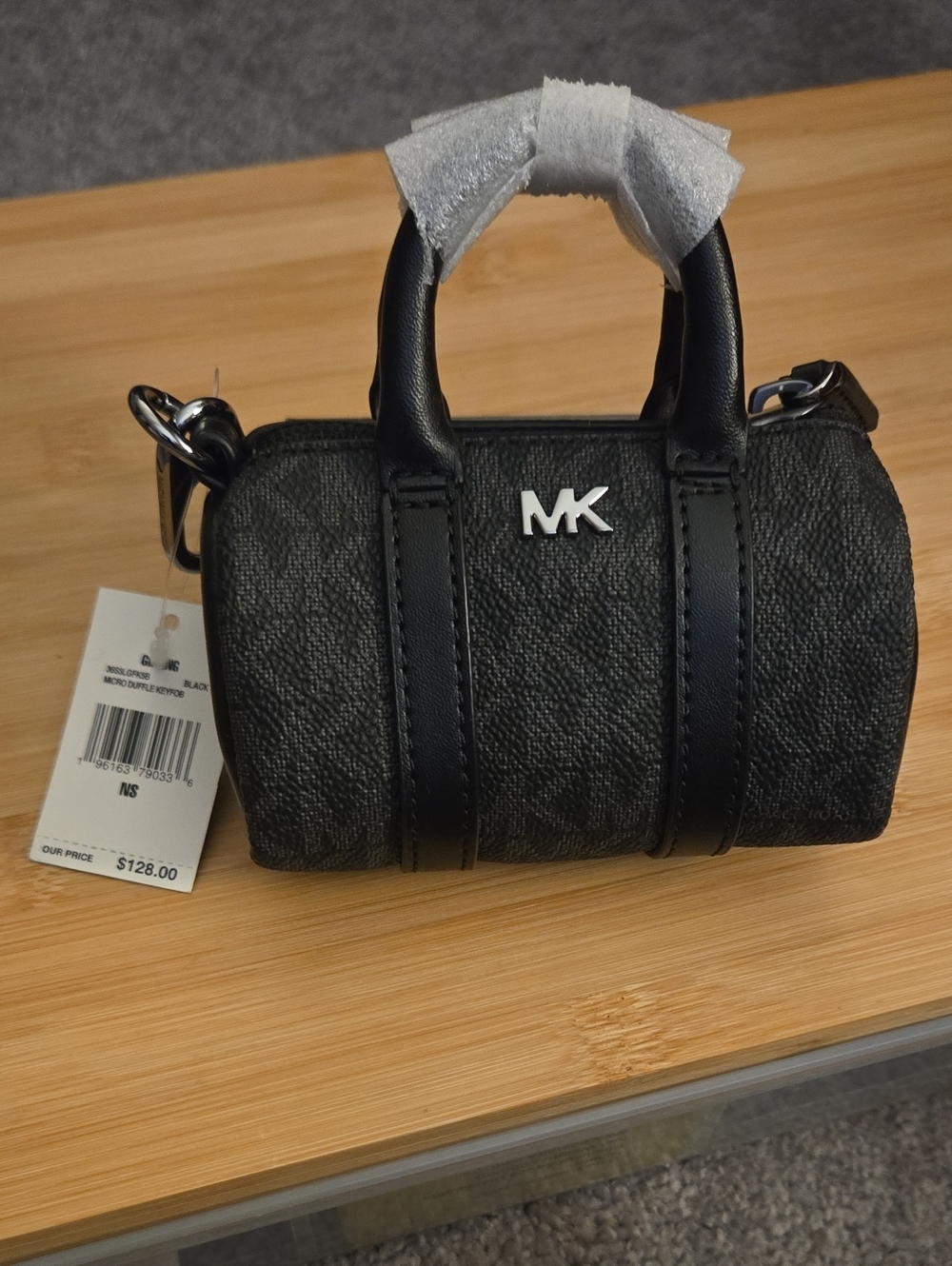 Michael Kors Black Mini Barrel Satchel